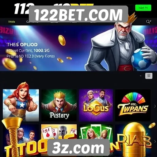 Análise da oferta de jogos no site 122BET.COM